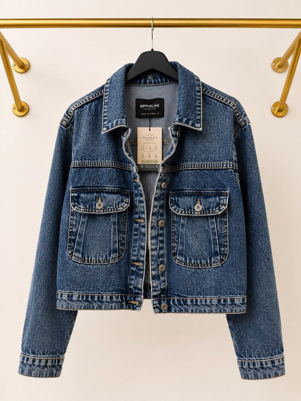 Armalife Mavi Denim Ceket | Klasik Kesim Jean Ceket