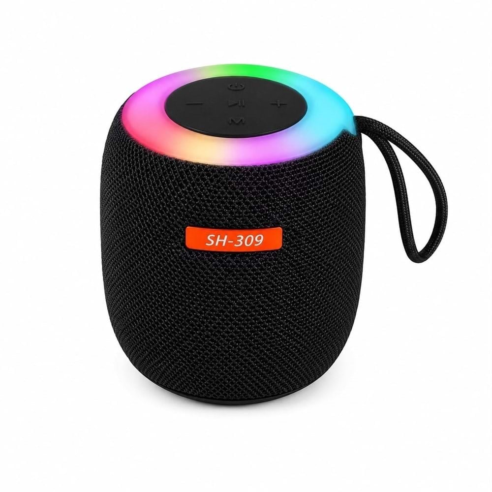 SH-309 Bluetooth 5.0 RGB Hoparlör Siyah