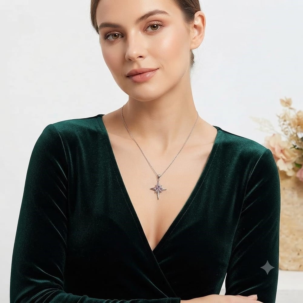 MADAME BELLA KALİTESİ,KUZEY YILDIZI MODELİ VE İŞÇİLİGİ İLE ZARİF ,ŞIK.VE ESTETİK BİR ÇELİK KOLYE