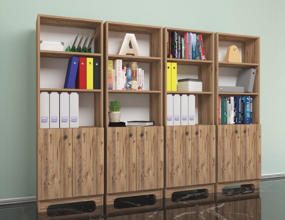 Nur Mobilya 4'lü Kapaklı Kitaplık Seti