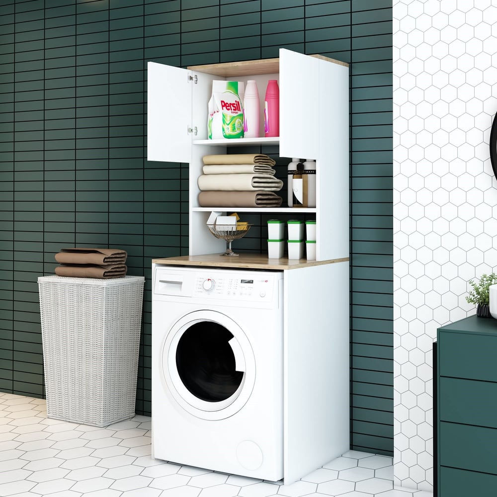 Nur Mobilya Çamaşır Makinası Dolabı Banyo Dolabı