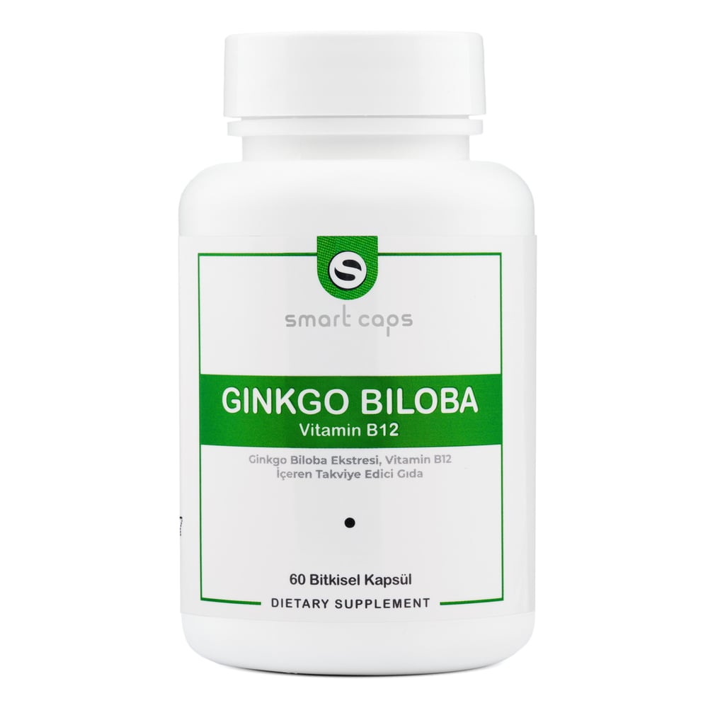 Smart Caps Ginkgo Biloba + B12 60 Kapsül
