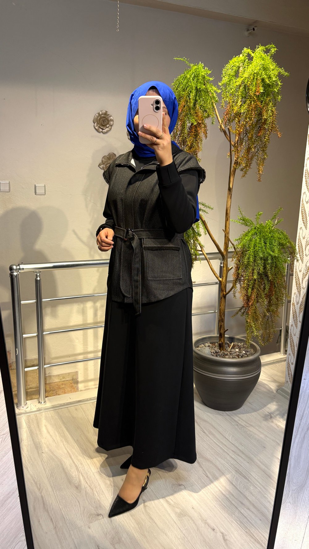 FUAT GÜRŞEN YELEKLİ ELBİSE SİYAH