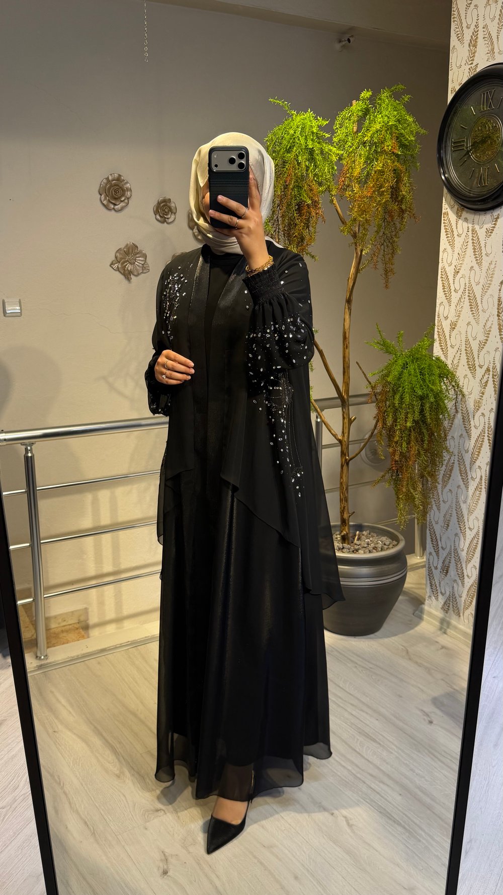 SİYAH İKİLİ ABAYA