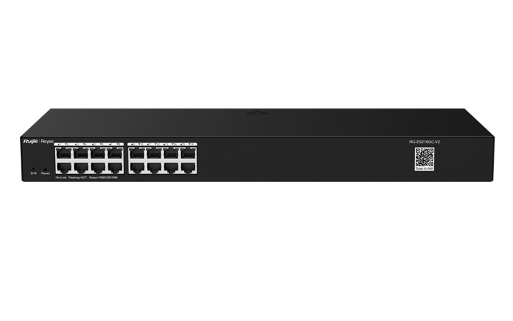 RUIJIE REYEE RG-ES216GC-V2 16 PORT GIGABIT L2 YÖNETİLEBİLİR RACKMOUNT SWITCH