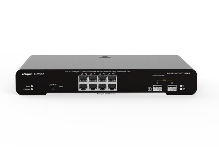 RUIJIE REYEE RG-NBS3100-8GT2SFP 8 PORT GIGABIT + 2XGB SFP UPLINK L2 YÖNETİLEBİLİR RACKMOUNT SWITCH