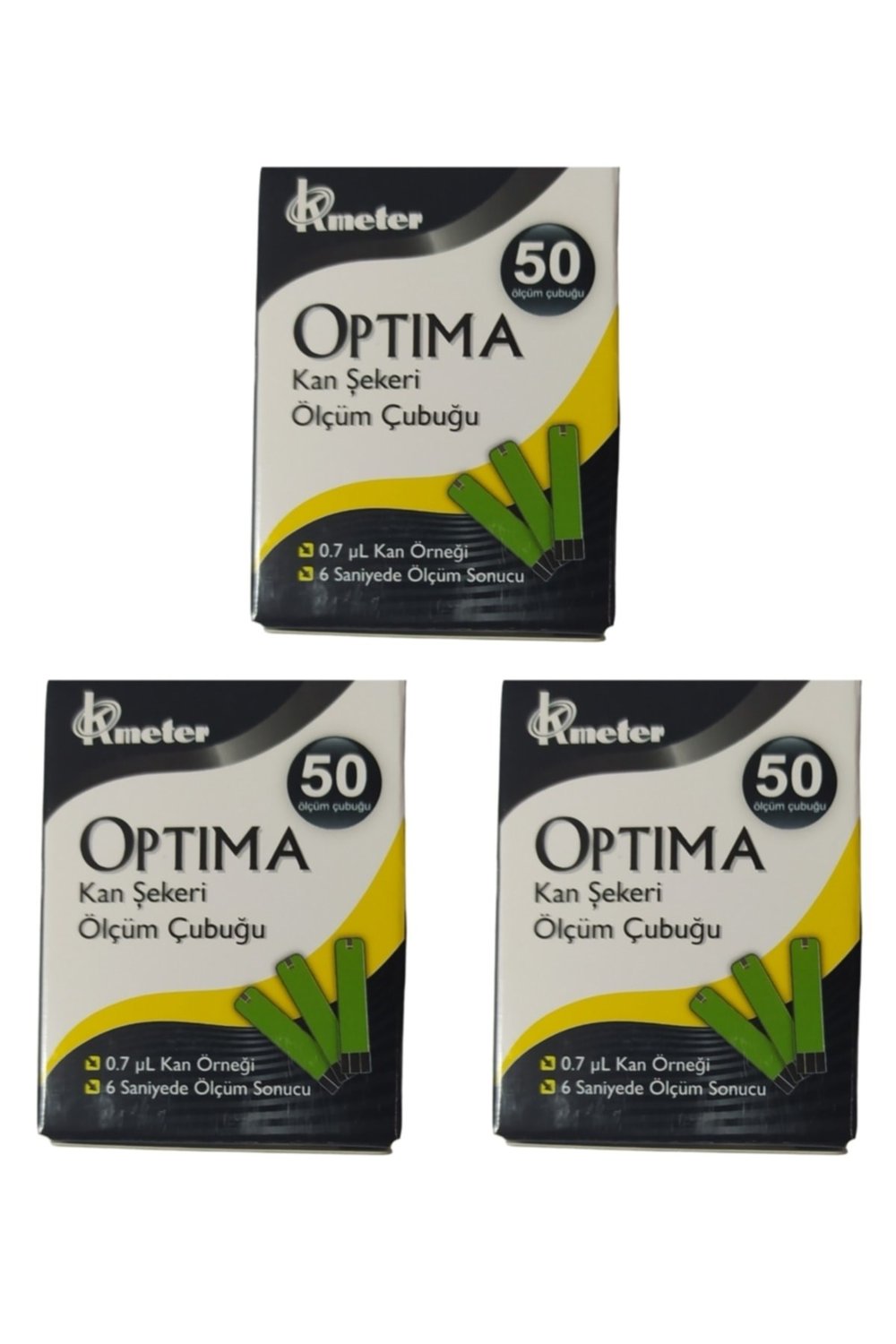 3 Kutu Strip (150 Adet Kan Şekeri Ölçüm Çubuğu)