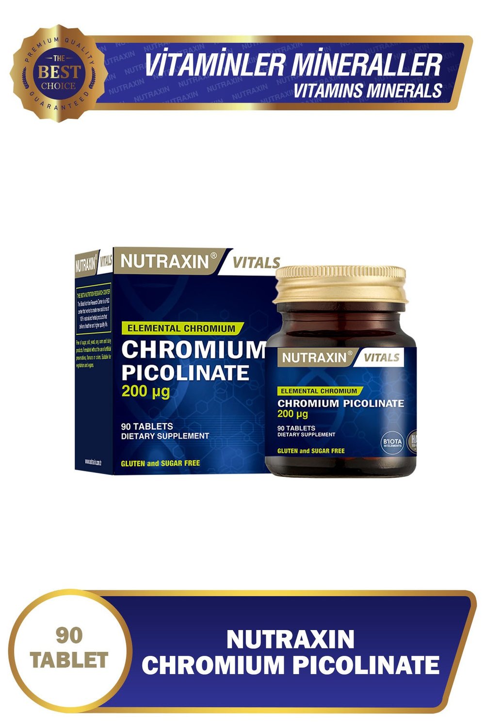 Chromium Picolinate 200 Mcg 90 Tablet