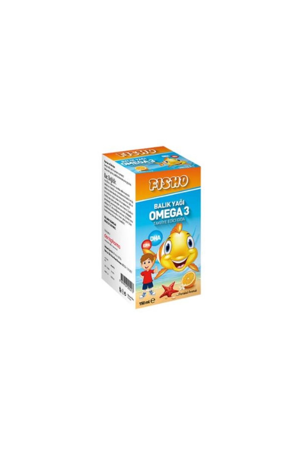 Fisho Balık Yağı Takviye Edici Gıda 150 ml Portakal Aromalı