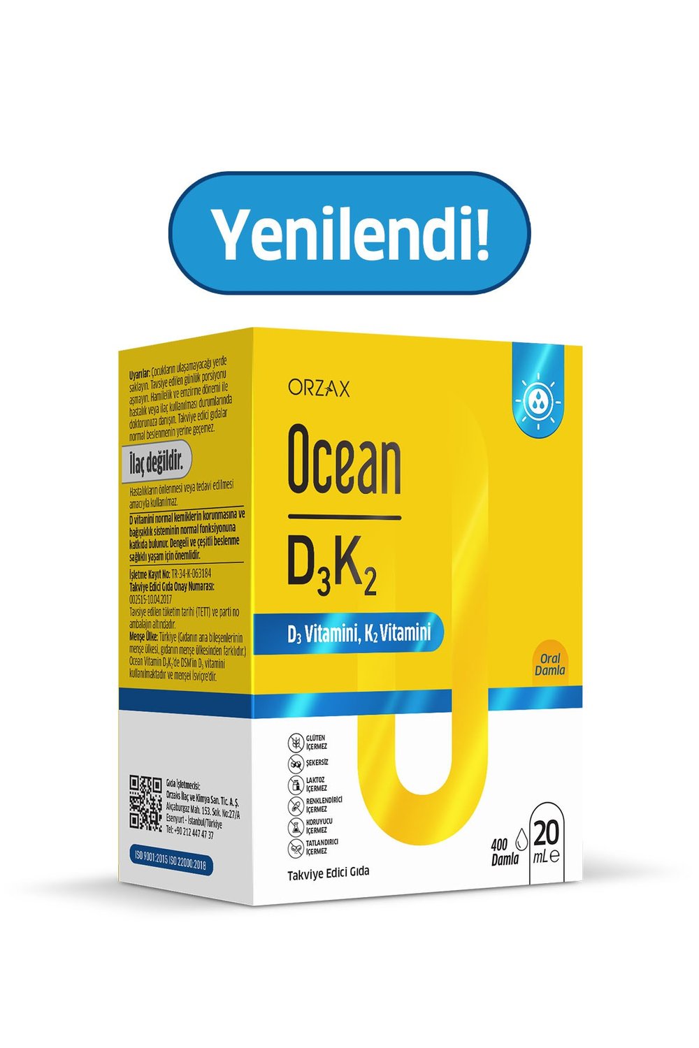 Orzax D3K2 20ml Damla