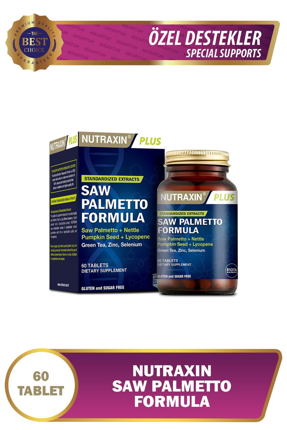 Saw Palmetto Formula 60 Tablet - Cüce Palmiye, Isırgan Otu, Yeşil Çay, Likopen, Çinko, Selenyum