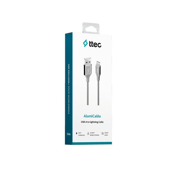 2DK16UG ttec AlumiCable USB-A - Lightning Şarj Kablosu Uzay Grisi