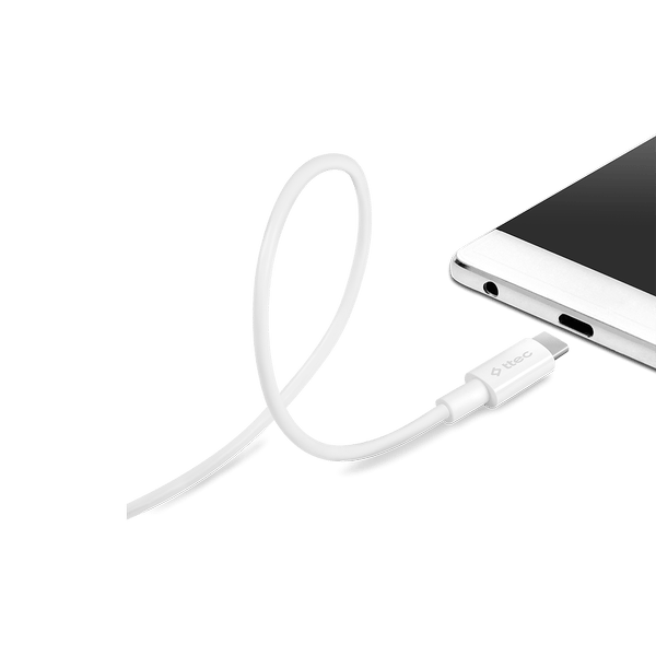 2DK36B ttec USB-C - USB-C 120cm 60W PD/QC Hızlı Şarj/Data Kablosu Beyaz