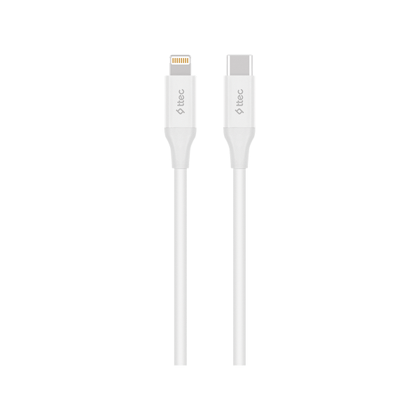 2DK40B ttec USB-C - Lightning Hızlı Şarj Kablosu 150cm Beyaz