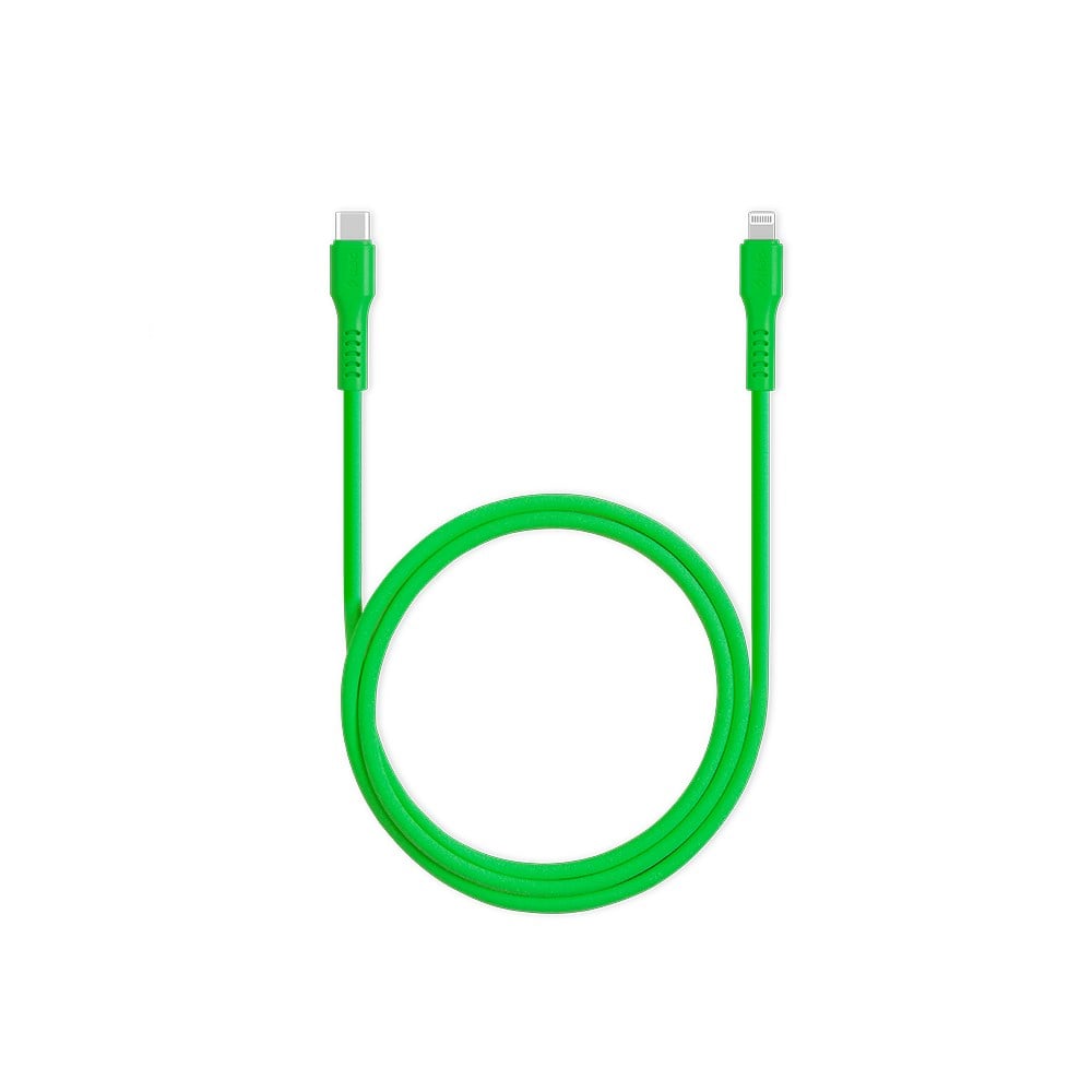 2DK60NY ttec USB-C - Lightning Hızlı Şarj Kablosu 120cm Neon Yeşil