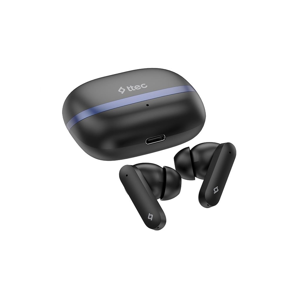 2KM182S ttec AirBeat Pro Max Elips ANC Gerçek Kablosuz TWS Bluetooth Kulaklık-2KM182 Siyah