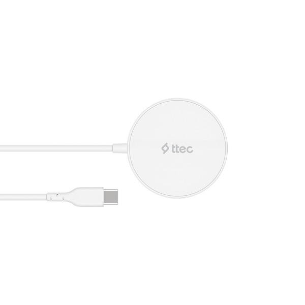 2KS29B ttec AirCharger M+ MagSafe Uyumlu Kablosuz Şarj Aleti Beyaz