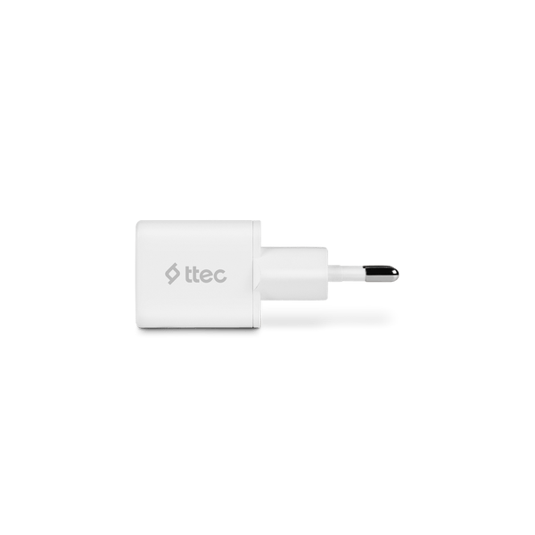 2SCG20B ttec SmartCharger GAN 20W PD Seyahat Hızlı Şarj Aleti Beyaz