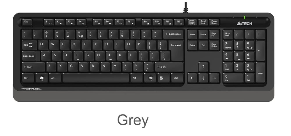 A4 Tech Fk10 Q Usb Fsytyler Gri Tr Fn-Multimedya Klavye