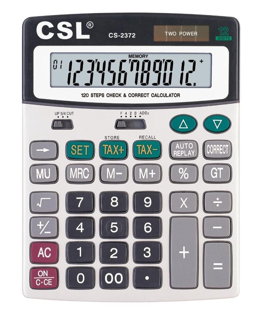 CSL CS-2372 12 Hane Masa Tipi İşlem Kontrollü Hesap Makinesi