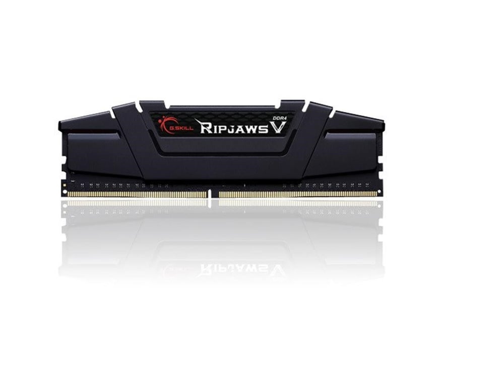 GSkill 8GB RipjawsV Siyah DDR4 3200Mhz CL16 1.35V Tek Modül Ram F4-3200C16S-8GVKB Soğutuculu Pc Ram