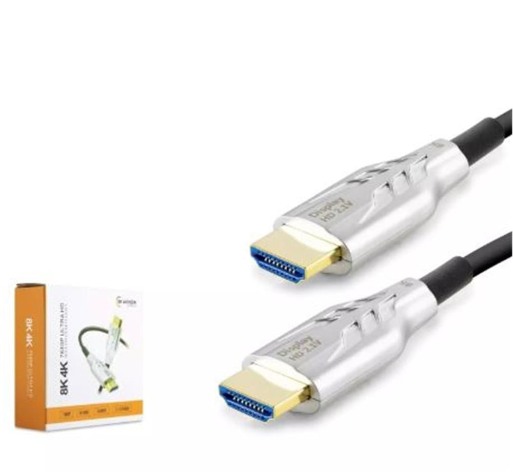 HADRON HDX2051 HDMI KABLO PVC 8K 60HZ 2.1V OPTIC OD8.0 50M SİYAH