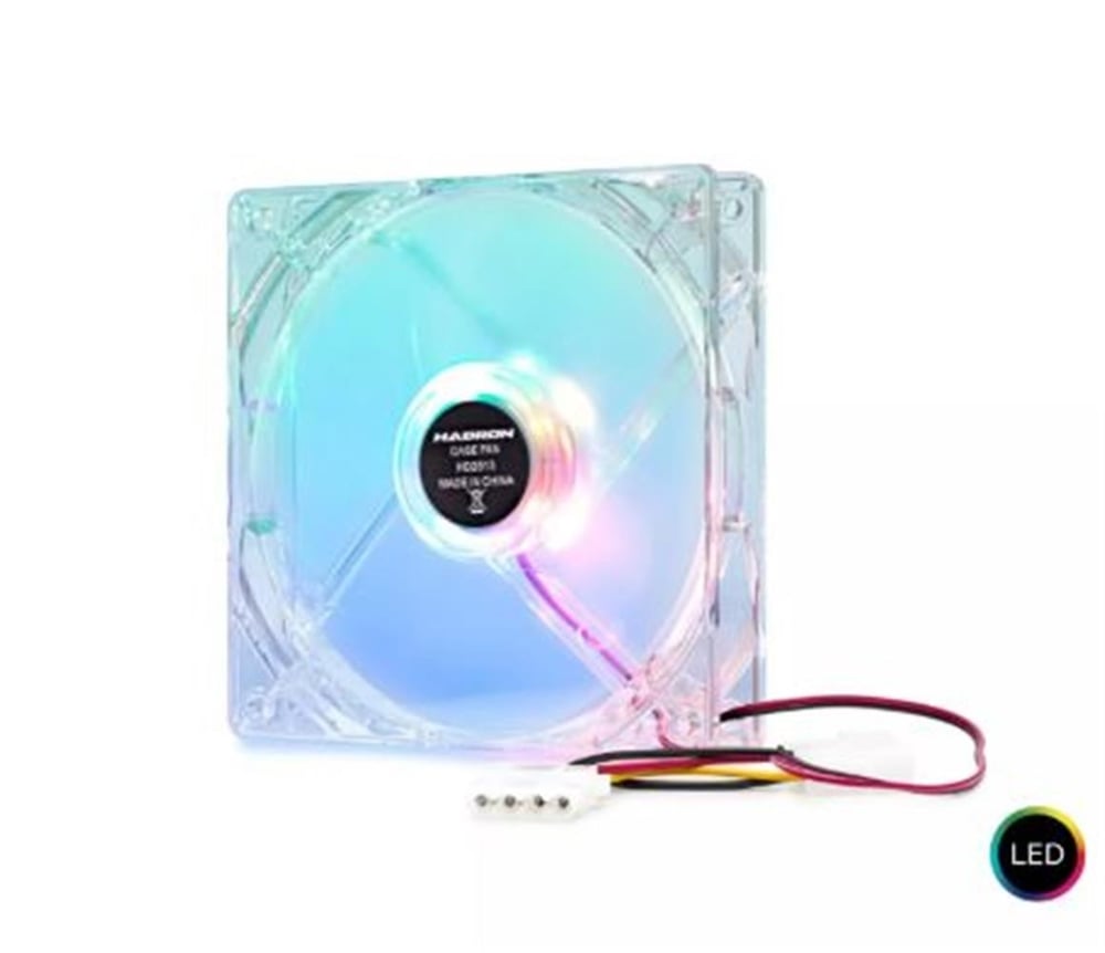 Hadron Hdx1502 Kasa Fanı 4Pin Led 12Cm Transparent