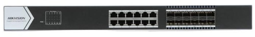 Hikvision DS-3E0524TF(B) 24 PORT(12×Gigabit RJ45 port,12×Gigabit Fiber) Switch