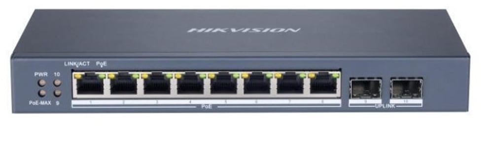 Hikvision DS-3E1510P-SI 8 Port 10-100-1000 Mbps Gigabit Akıllı Yönetilebilir PoE Switch
