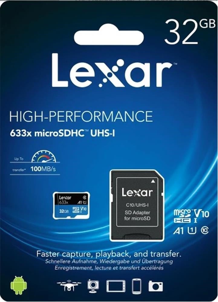 Lexar  32GB A1 V10 U1 Hafıza Kartı + Adaptör