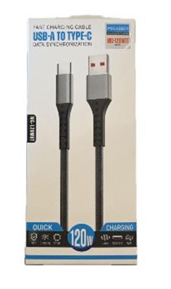 Megatech MT-120wt Hasır 120W Usb To Type-C Data Kablosu