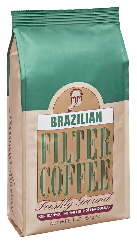 Mehmet Efendi 250gr Brazılan Filtre Kahve ( Freshly Ground ) ( Net WT 8,8 OZ)