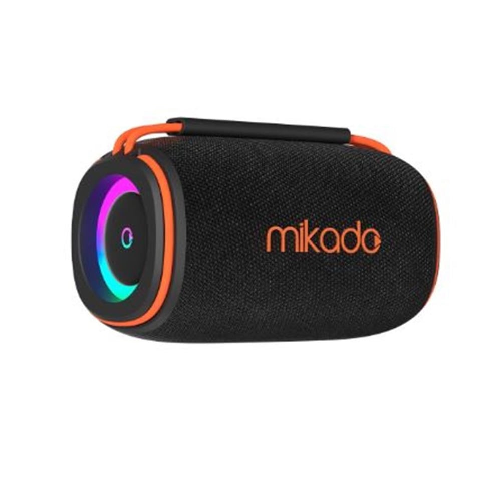 Mikado MD-31BT Siyah IPX6 15W RGB Işıklı 2400mAh TF KART+USB Destekli Bluetooth Hoparlör
