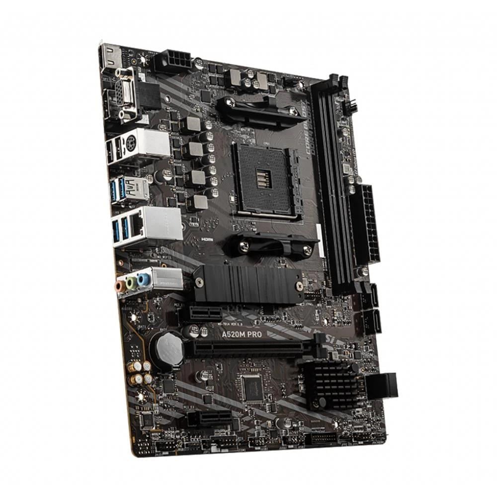 Msi A520M PRO Amd A520 Soket AM4 DDR4 4600 MHz(OC) M.2 Anakart