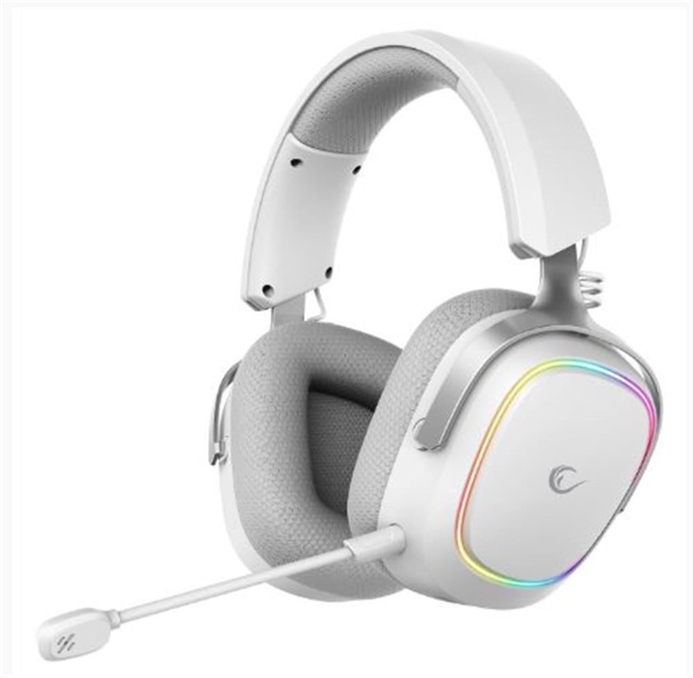 Rampage RETSU Beyaz-Gri Kablosuz 2.4G+ Bluetooth Kumaş  Deri  Earpad Mikrofonlu Oyuncu Kulaklığı