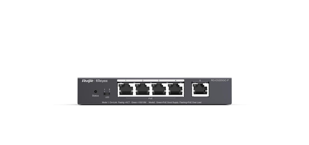 Ruijie-Reyee RG-ES205GC-P 5 Port 10-100-1000 Gigabit 4 Port Poe Yönetilebilir 54W