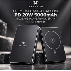 Snapron Snppb01-01 Siyah 5000 mah Pd 20W USB- C MAGSAFE Ultra Silim ( Magnetic Wireless)