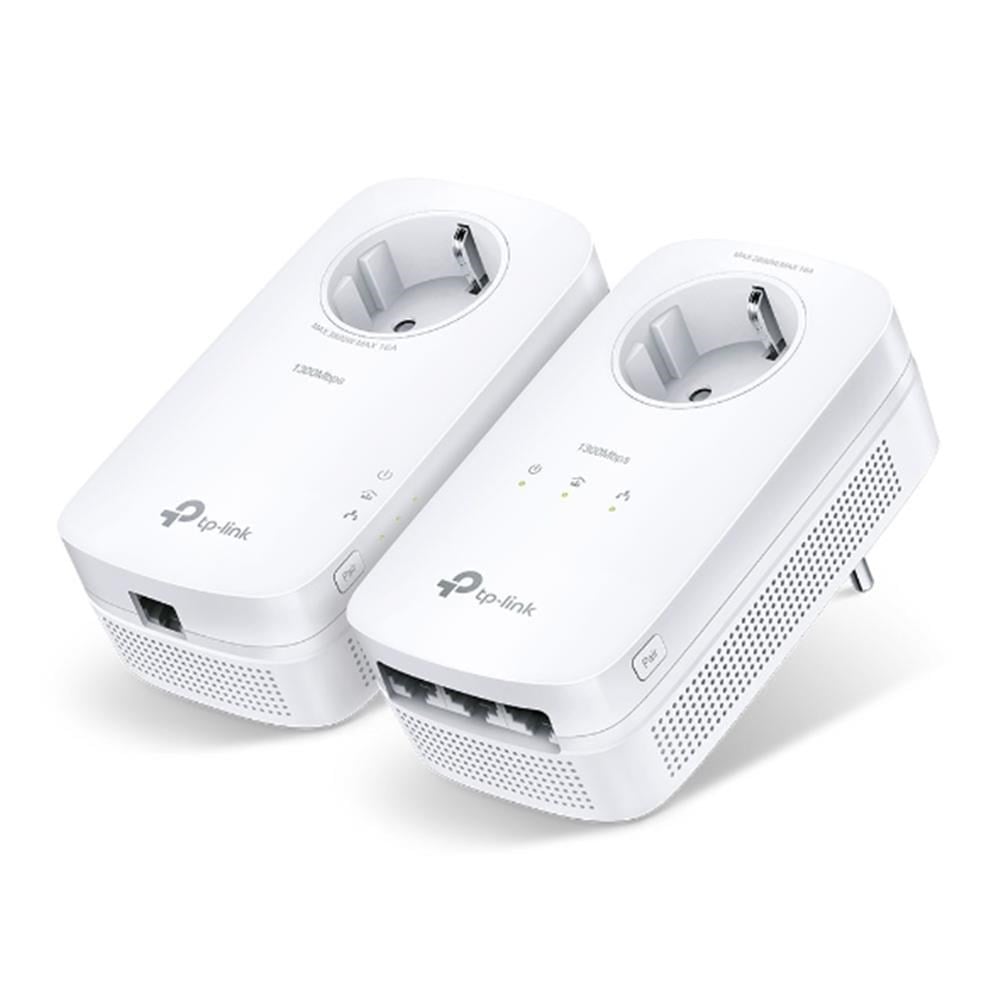 Tp-Link TL-PA8033P KIT 1300 Mbps 3 Portlu Priz Soketli Powerline Adaptör
