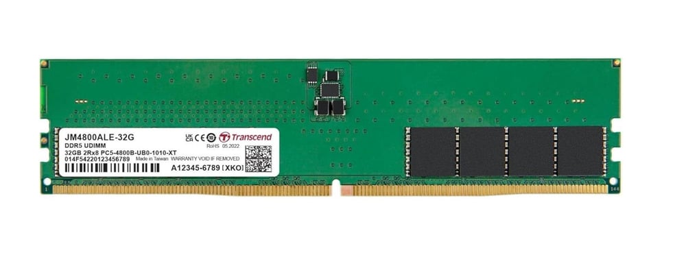 Transcend JM4800ALE-32G 32GB DDR5 4800Mhz CL40 1.1V Masaüstü Pc Ram