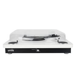UMİE Bemol Beyaz Piano Kaplama 10W BT İN, BT OUT, RCA, USB Özellikli Nostaljik Pikap