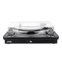 UMİE Bemol Siyah Piano Kaplama 10W BT İN, BT OUT, RCA, USB Özellikli Nostaljik Pikap