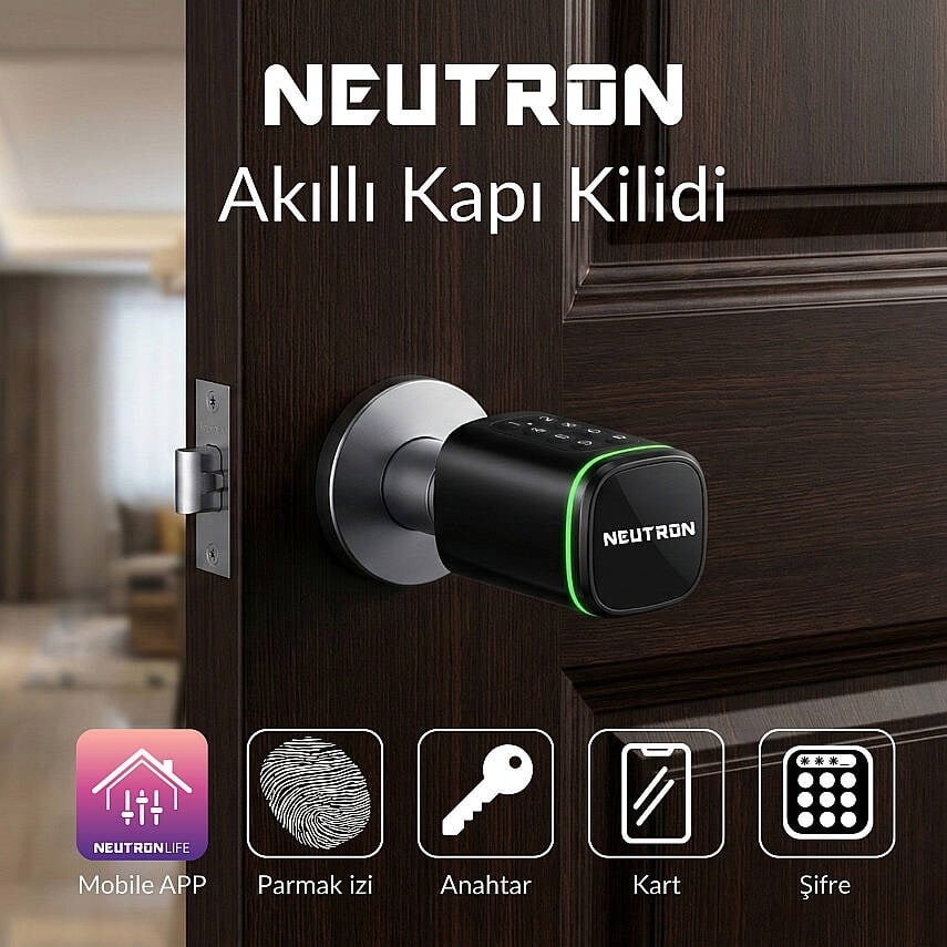 NEUTRON NTL-SC-02FKPB AKILLI KAPI KİLİDİ SİYAH