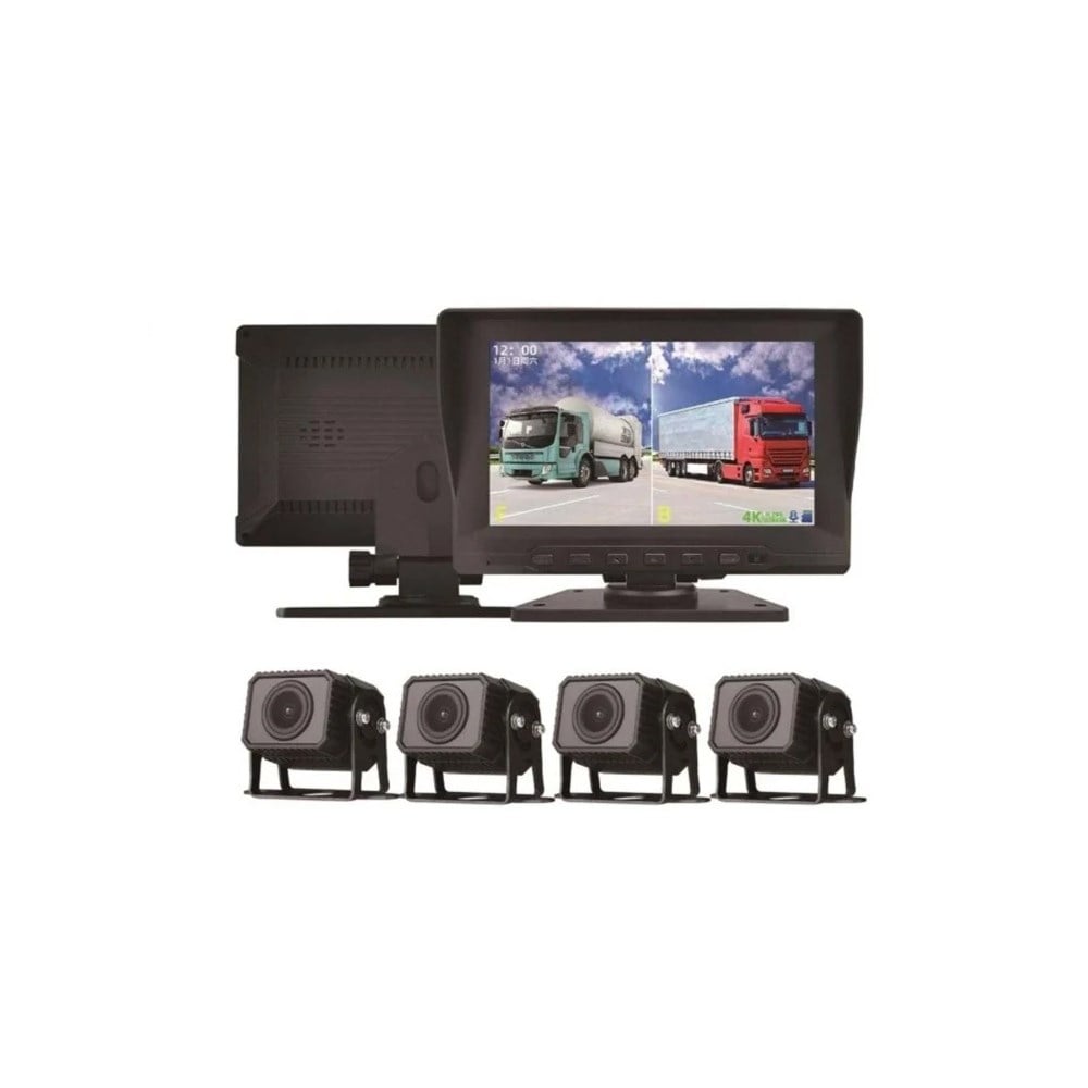 X615 7İNÇ AHD 4 KAMERALI KAYITLI ARAÇ SETİ