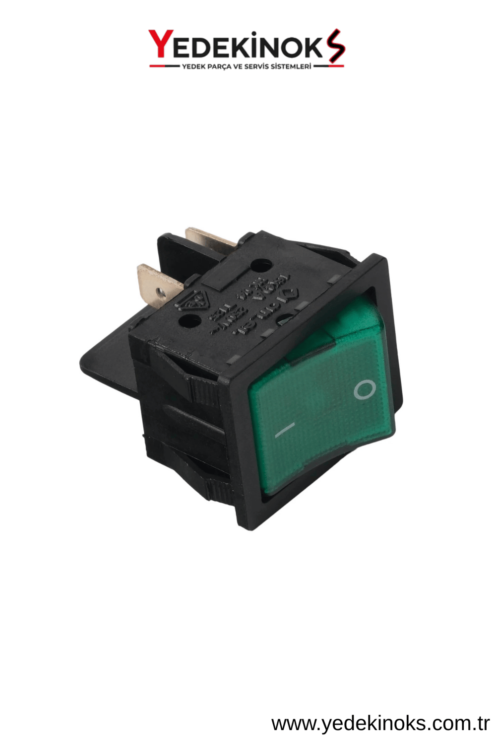 22mm 220V Işıklı Aç-Kapa (0-1) Mandal Buton