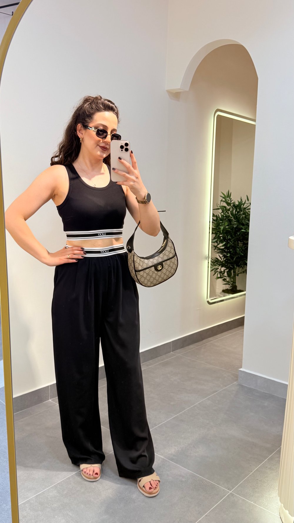 LUCKY Yazılı Crop Atlet