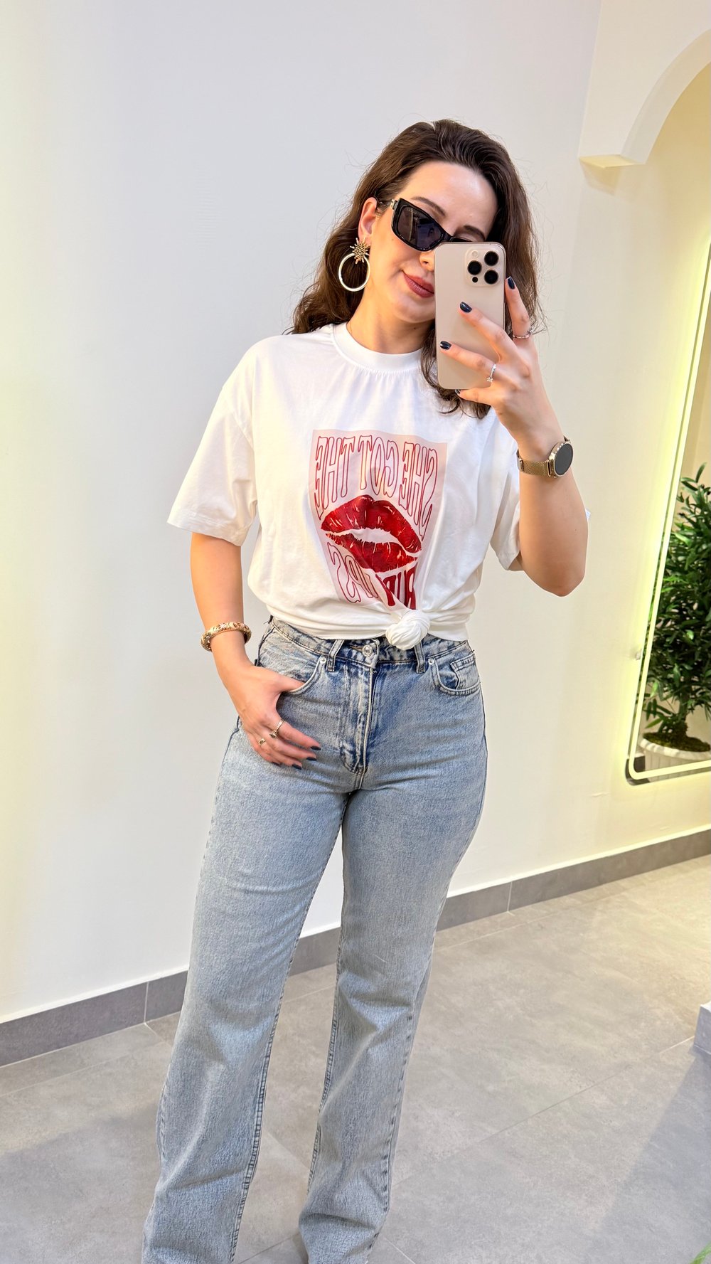 Ruby Lips Baskılı Tişört