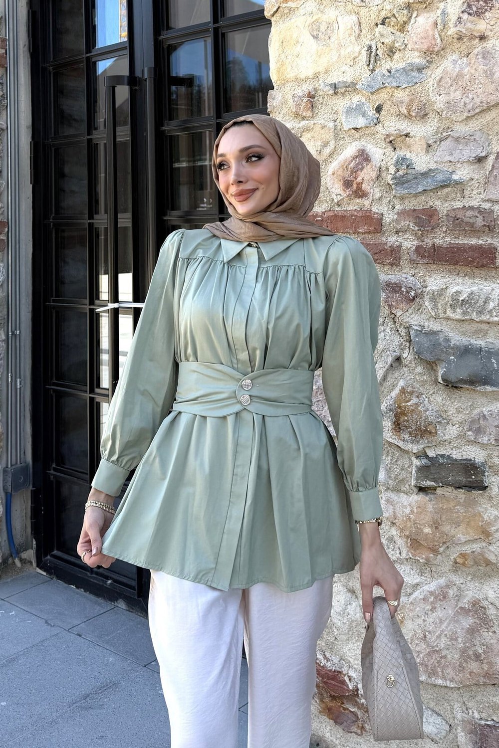 Alen Kuşak Detaylı Tunik