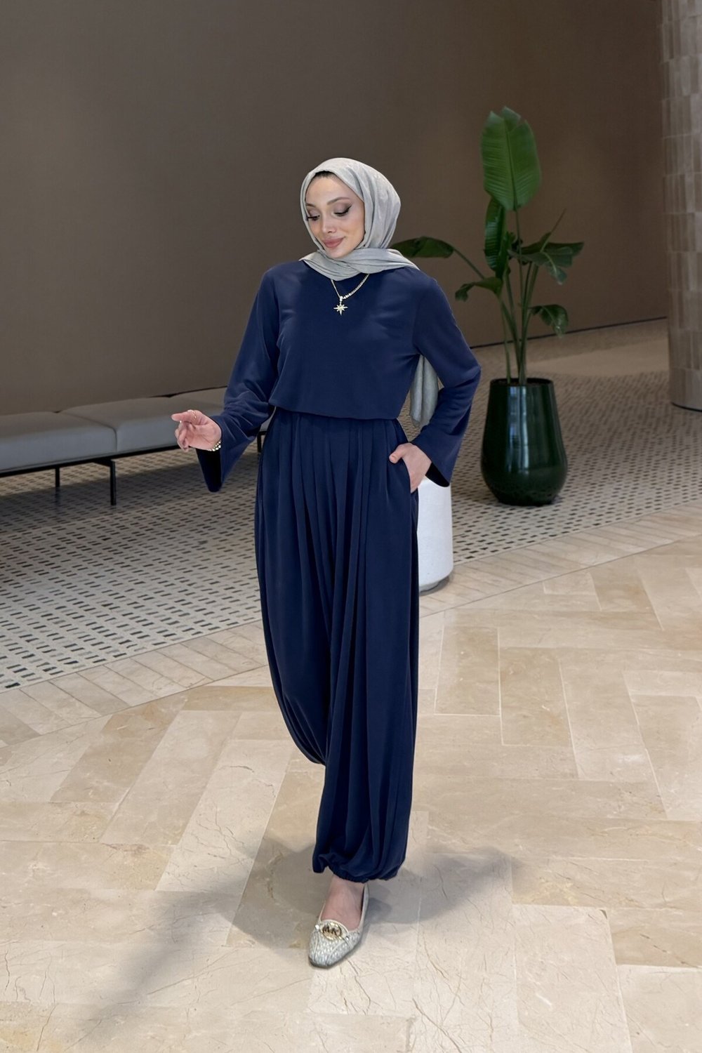 Hera Oysho Kumaş Oversize Günlük Tesettür Takım