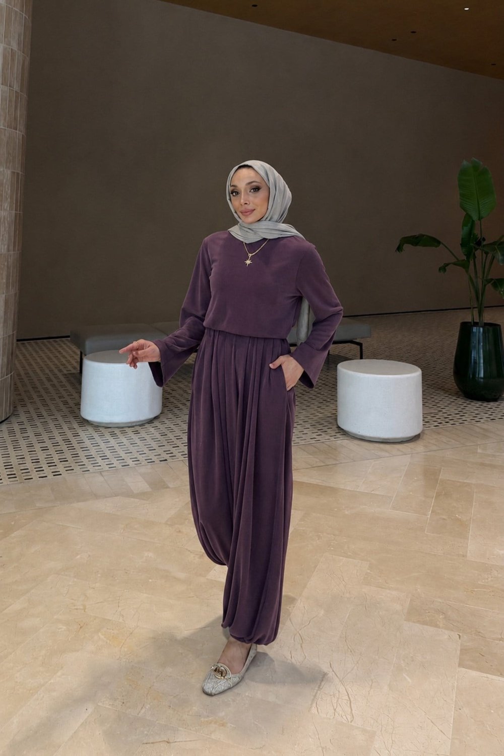 Hera Oysho Kumaş Oversize Günlük Tesettür Takım