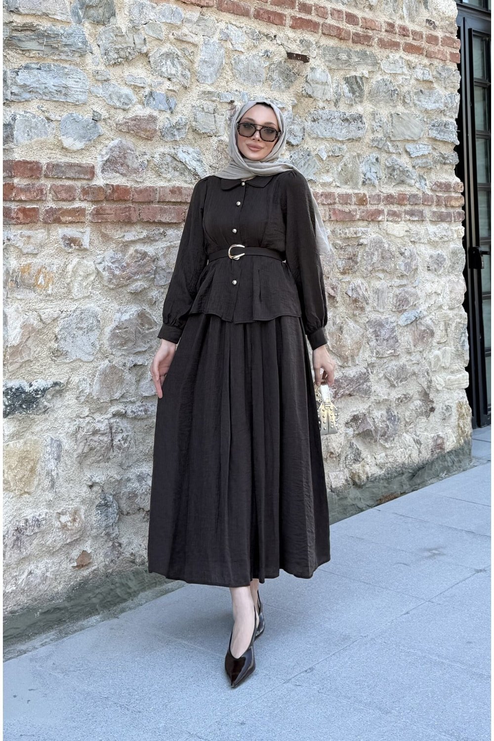 Ria Kemerli Tesettür Takım